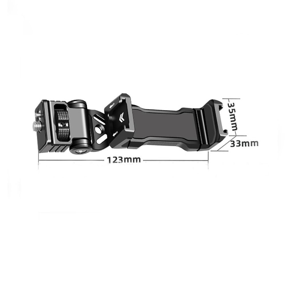 Multi-functional Camera Phone Clamp 1/4'' Screw Vertical Shooting Cell Phone Tripod Clamp 360° Rotatable Cold Shoe Mount
