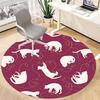 1pc Cat Thread Office Round Area Rug, Indoor Mat Suitable For Office, Under Office Chairs Bedroom Living Room Home Decor, Room Deco