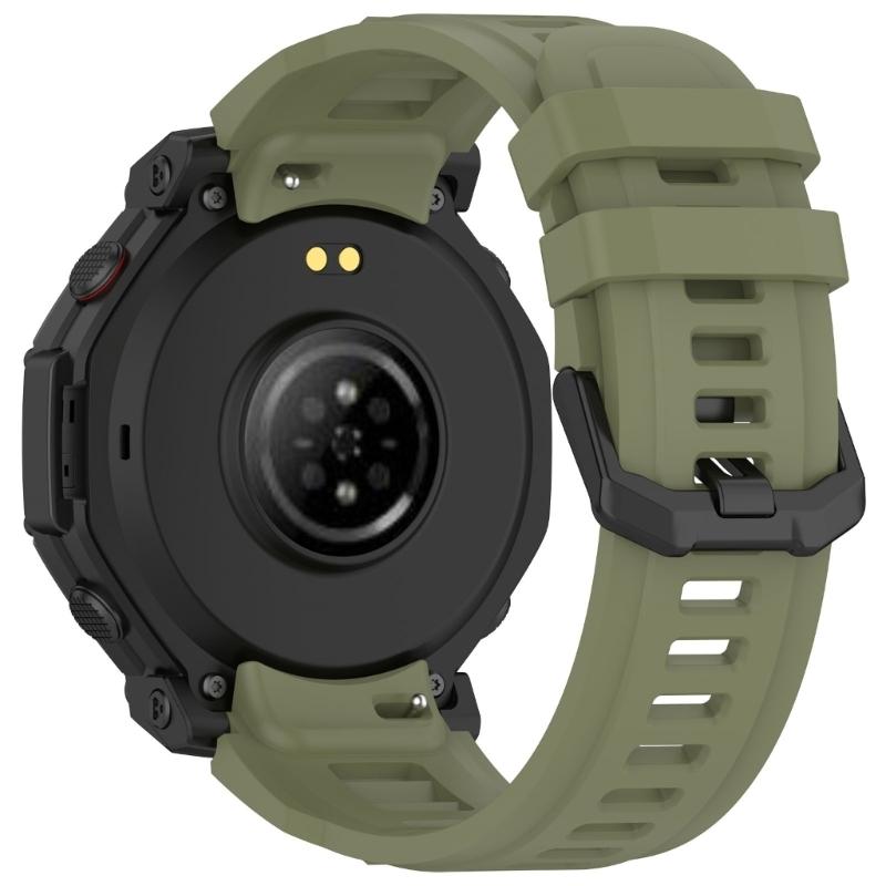 Sweatproof Sport Silicone Straps Multiple Hole Adjustable Universal Fit Flexible Soft Silicone Watch Band for Smartwatches