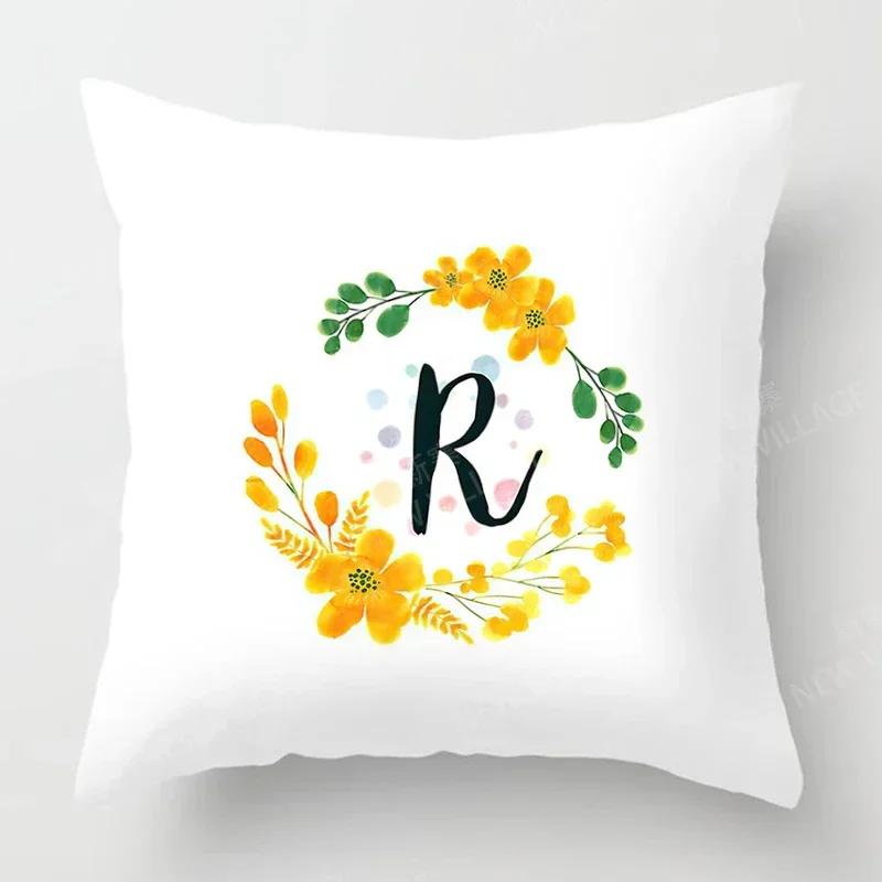 Nordic Fall Home Decor Autumn Throw Pillow Case Sofa Cushion Cover Modern  Letter