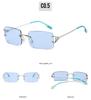 Trendy Women's Small Square Frameless Sunglasses: Fashionable & Versatile