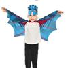 Dinosaurier-Flügelumhang mit Dinosaurier-Maske Dinosaurier-Rollenspiel-Outfit für Kinder Maskerade Geburtstag Weihnachten Halloween Cosplay