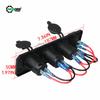 DC11V-11V  Dual USB Charger Socket Power LED Voltmeter Cigarette Lighter Socket ON Off Button Switch for Car Tool Accessories