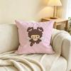 Cute M-Monchhichi  Pillow Case Square Double-Sided Sofa Cushion Cover Bedroom Bedside Pillow