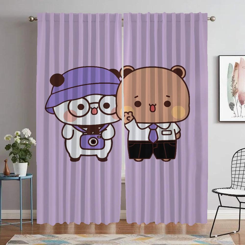 Tulle for Bedroom Bubu and Dudu Blackout Curtains for Living Room Partition Halloween Decoration Home Interior Curtains 2 Pieces