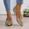 Women's Glitter Ballerina Flat Shoes With Sequins For Parties, Weddings, Everyday Wear