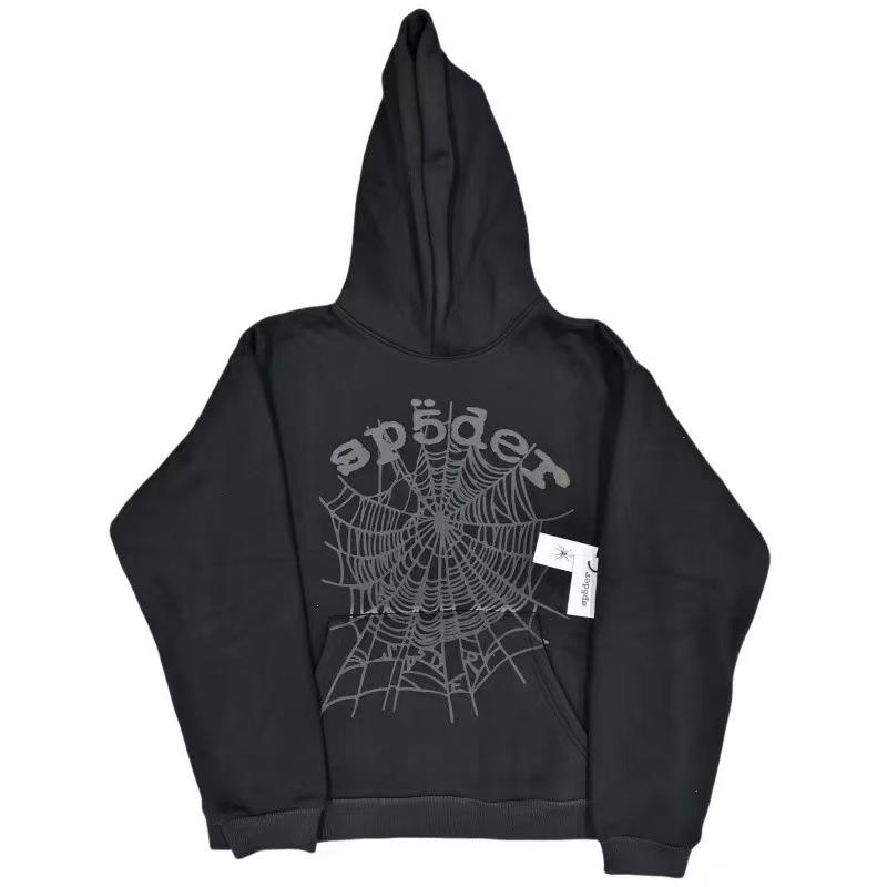 Sp5der High Version Web Print Hoodie: Trendy American Fit for Men
