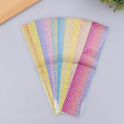 10Colors/Pack Rainbow Laser Fish Scale Honeycomb Lure Paper Film None Sticker Jig Hard Bait Diy Fishing Lure Decor Accessories