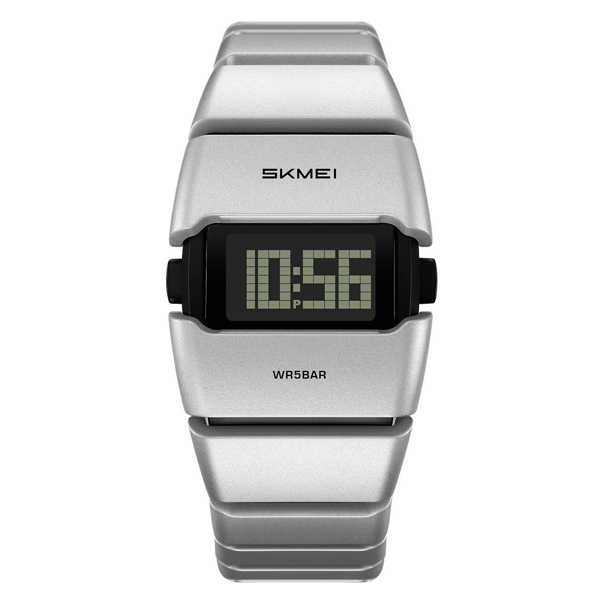 Men s Digital Watch SKMEI Chronograph 50M Waterproof 2710 серебряный