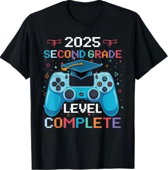 2nd Grade Level Complete Video Gamer Boy Graduation T-Shirt 4XL