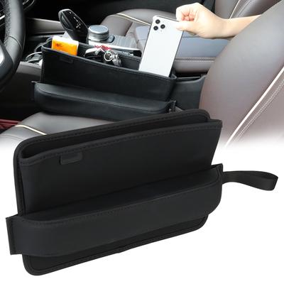 Car Seat Gap Slot Storage Box Stowing Tidying Gap Plug Filler Leather Seat Slit Gap Pocket Car Accessories Phone Key