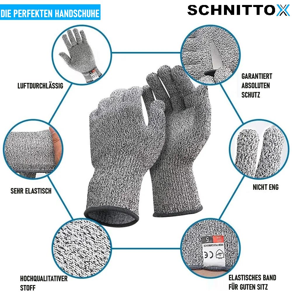 SCHNITTOX Cut-resistant Gloves Cut-resistant Protective Gloves Universal Size