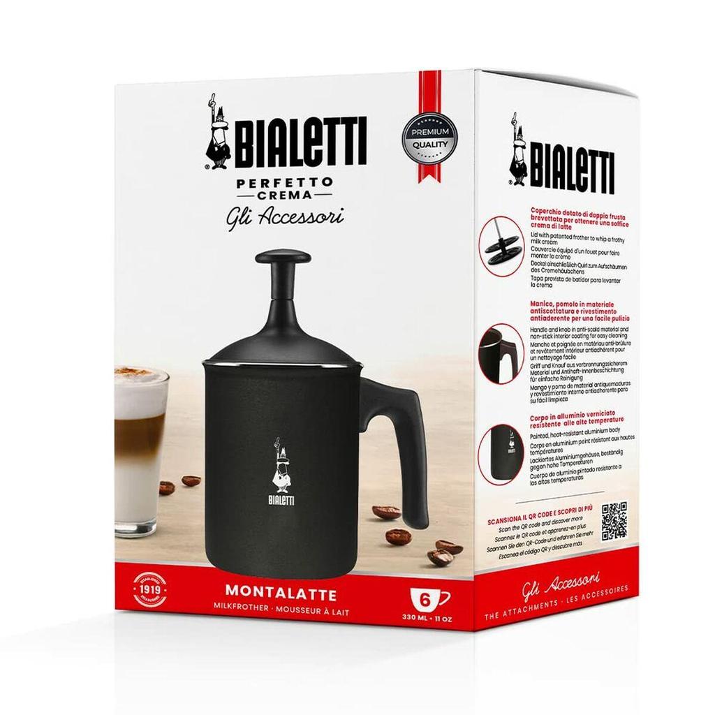 Bialetti Tuttocrema Milk Frother 330ml Black