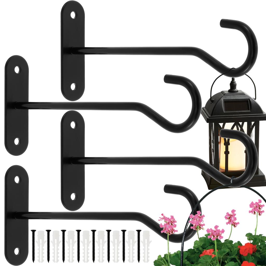 4/10pcs Wall-Mounted Hook Flower Pot Holder Europe Vintage Iron Art Flower Stand Garden Decoration Wall Hanging Basket Bracket