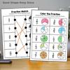 1Pcs Primary School Math Cognitive Test Book Basic Fraction Learn And Practice Training Workbook Fraction Fact Teaching Aids