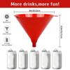 Multifunctional Party Funnel For Beer Beverages Water Portable Design Plastic Construction Drinking Tool With Valves