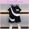 Cool And Comfortable Boys Summer Sports Set Stylish Short Sleeve Outfit For Kids