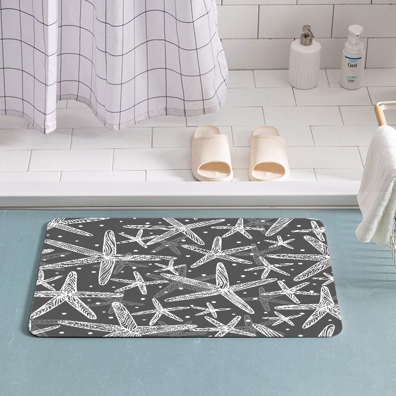 Home Star Style Carpet Floor Mat Door Mat Toilet Non-slip Mat Kitchen Bedroom Living Room Floor Mat