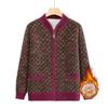Women's Autumn and Winter Knitted Jacket Mink Fleece Thickened Wool Zipper Cardigan Top