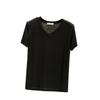 New Summer V-Neck Women's Loose Fit Modal T-Shirt - Solid Color, Short Sleeve Basic Top