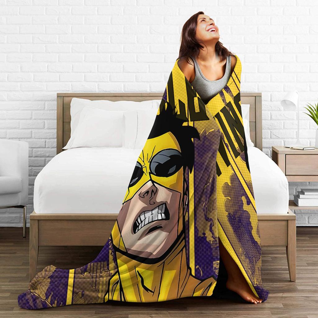 Invincible Thragg () Blanket Camping Flannel Throw Blanket For Home Decor Warm Soft Custom Quality Bedspread Gift