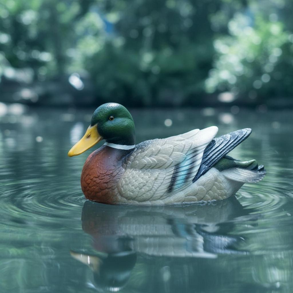 Lifelike Floating Duck Ornament Realistic Statue Waterproof Decor