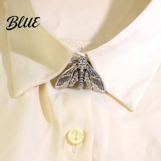 Gothic Theme Party Outfit Accessories Vintage Moth Button Covers Skull Snap On Shirt Dark Grunge Style Clothing Hardware Metal Cufflinks for