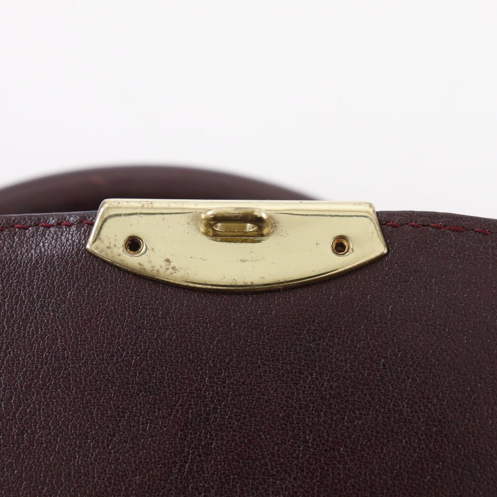 GOLD PFEIL 2WAYShoulder Handbag One Handle Bordeaux Calfskin Women Used