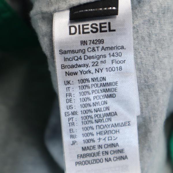 DIESEL Back logo print Nylon Zip hoodie 10 Green system Kid's Used