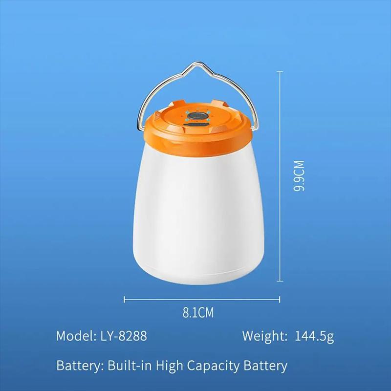 LED Camping Lights Built-in Battery USB Rechargeable Lamp Outdoor Tents Hanging Lantern Waterproof Night Light Emergency Light