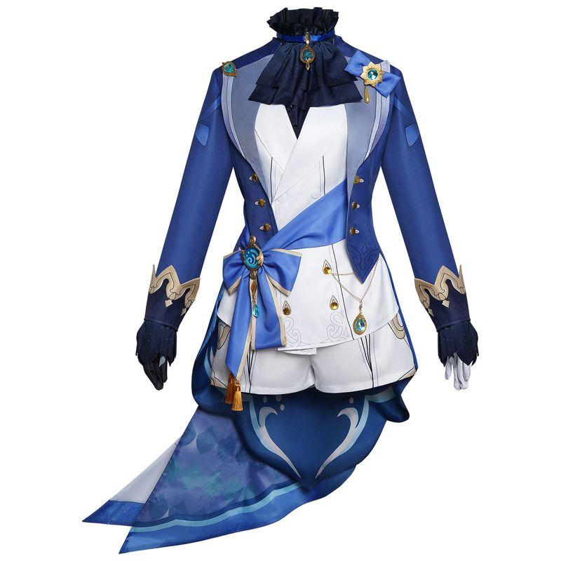 Genshin Impact Furina Cosplay Costume Fontaine Black Water God Costume Focalors Cosplay Outfit Anime Performance Costume