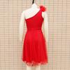 Women Summer Mesh Dresses Single Shoulder Mini Dress Ladies Party Vestidos