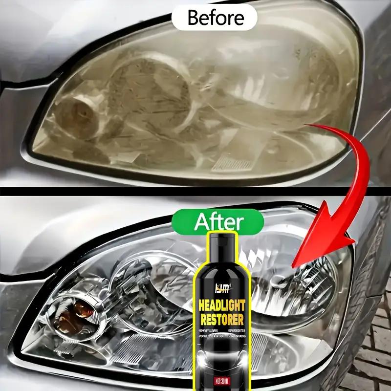 Professional car headlight restoration paste, easy-to-use headlight maintenance kit, scratch repair, restores oxidized,yellowing