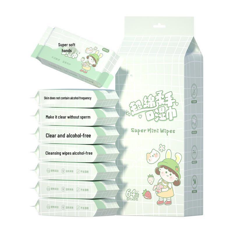 Portable Mini Baby Wipes: Disposable Hand & Mouth Cleaning for Infants & Toddlers
