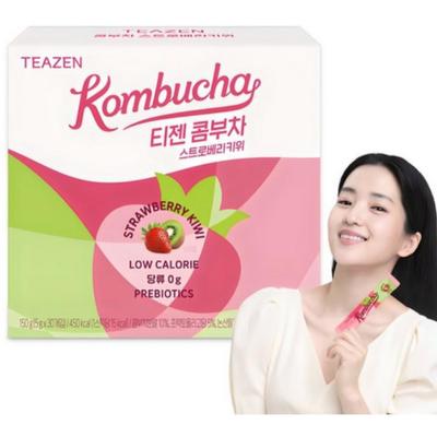 Teazen Kombucha Tee Erdbeere Kiwi