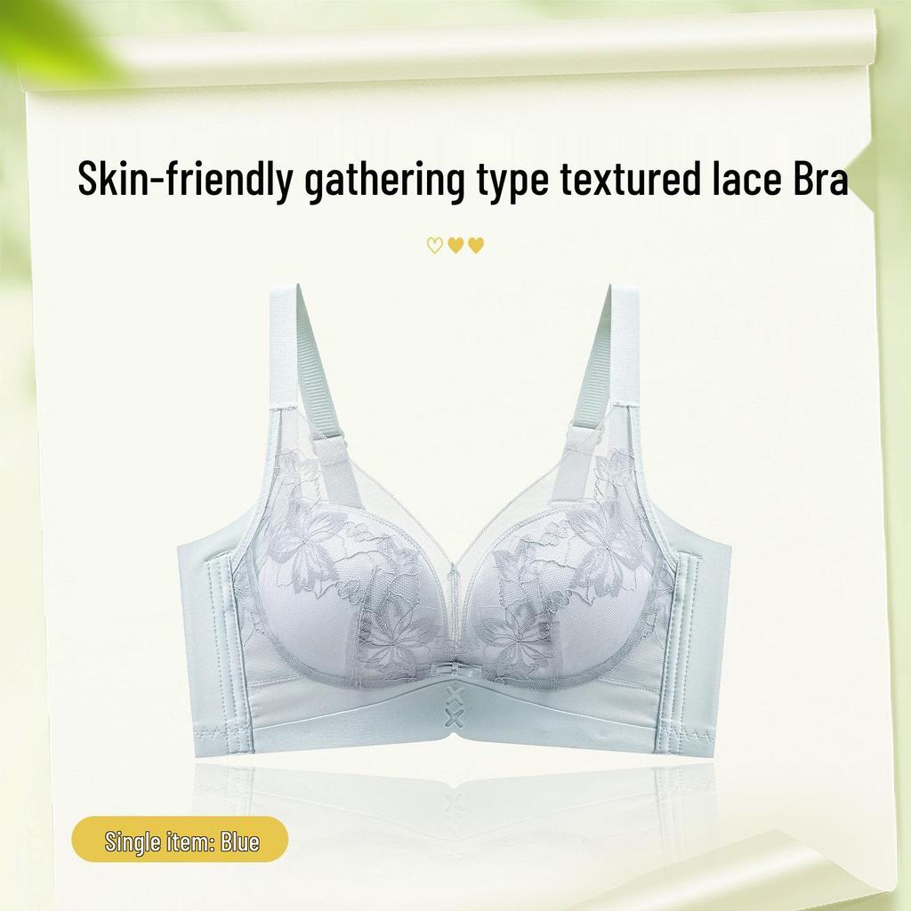 Elegant Lace Push-Up Bra for Small Busts: Back Slimming, Bust-Lifting, Anti-Sagging Design