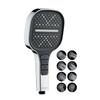 Supercharged Large Output Modern Chrome Handheld Shower Head Set Super Spray Bathroom Faucet Accessory for Home Gyms Toilets