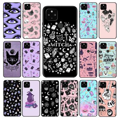 Girly Pastel Witch Goth Phone Case for Google Pixel 7 Pro 7 6A 6 Pro 5A 4A 3A Pixel 4 XL Pixel 5 6 4 3 XL 3A XL 2 XL Funda Coque