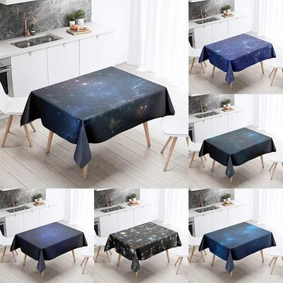 Mantel Universo Estrellado Hermoso Antifouling Impermeable Rectangular Mesa de Cocina Decoración del Hogar