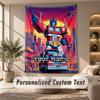 Transformers Tapestry, Personalized Custom Text, Wall Hanging Tapestry For Living Room Home Wall Decor