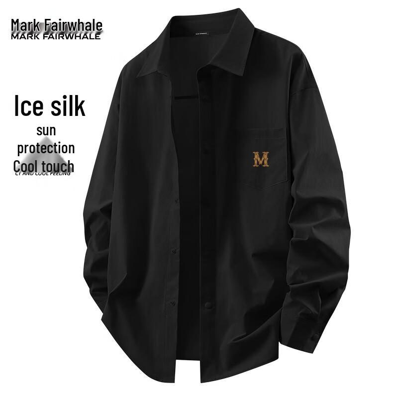 Mark Fairwhale Men s Cooling Sun Protection Ice Silk Long-Sleeve Shirt L