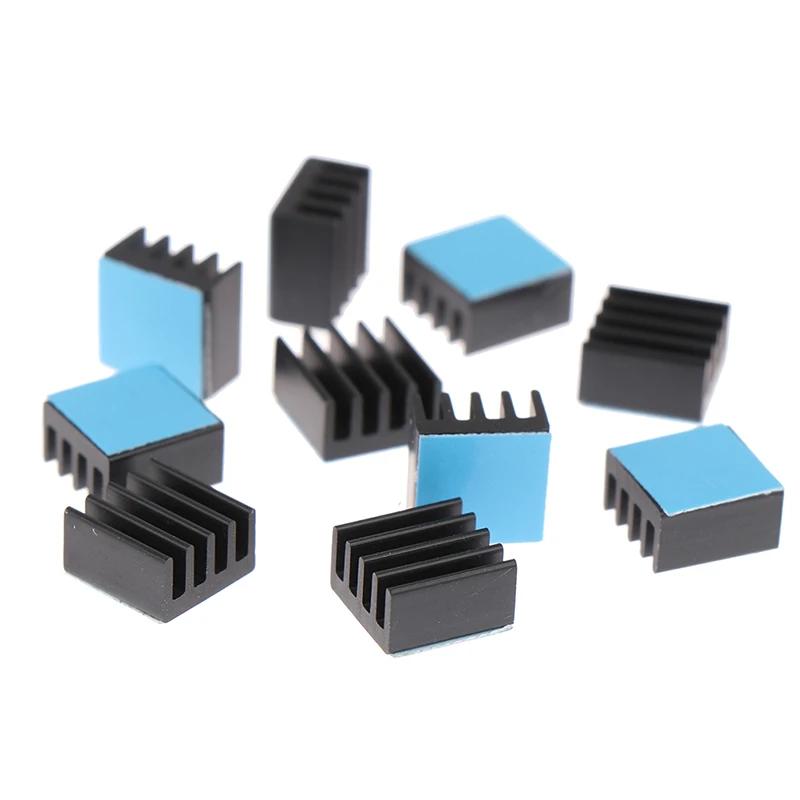 10pcs 8.8*8.8*5mm Aluminum Heatsink Radiator Cooler With Tape Applied