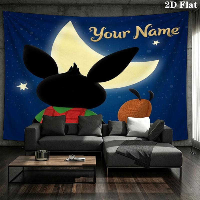 Bing Custom Name Wall Tapestry Aesthetic Wall Hanging Printed Fabric Blanket Decorative Tapestries for Bedroom Living Room Home Decor