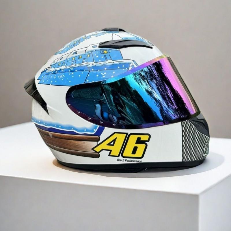 New Locomotive Motorcycle Men's and Women's 3c Full Helmet Motorcycle Personalized Handsome Safety Helmet Winter Windshield Helmet