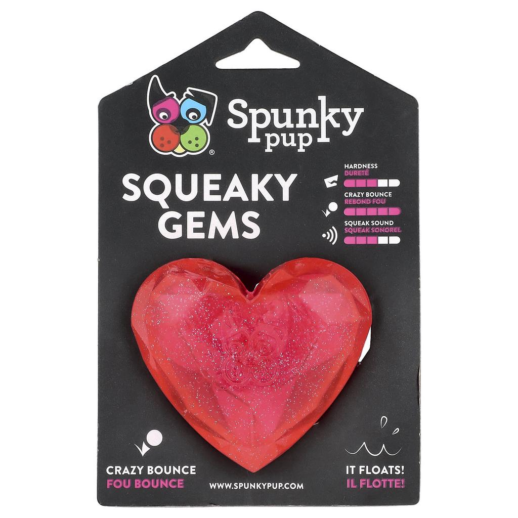 Spunky Pup, Squeaky Gem, Heart, 1