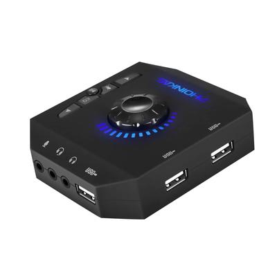 Channel Audio Sound Card AUX Mic Jack for PC Laptop Desktop Gaming Headset Earphone 7.1 Adapter, 3.5mm