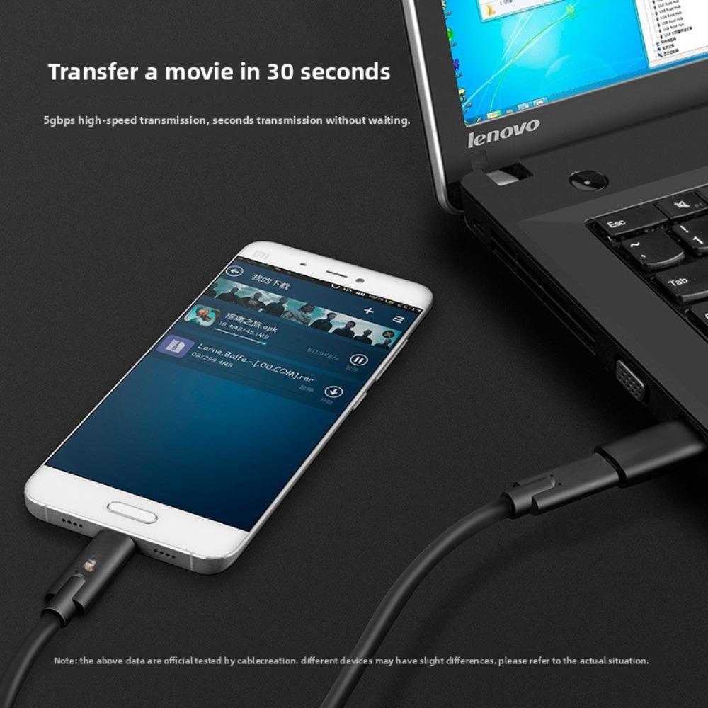USB 3.0 Male To Type C Female Adapter with Chip for Xiaomi Huawei Phone Hard Drive Connect To Computer Dual Sided