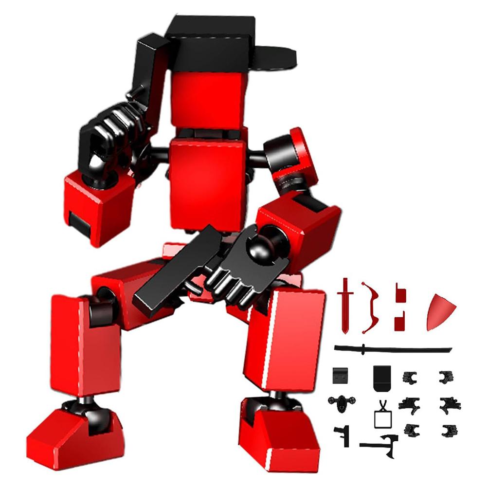 

13 Multi-Jointed Movable Shapeshift Robot 3D Printed Action Figures Movable Robot Toys Full Body Mechanical Mannequin Dummy Toys красный