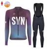 Zimní fleecová cyklistická sada pro ženy, oblečení na horské kolo, dres s dlouhým rukávem