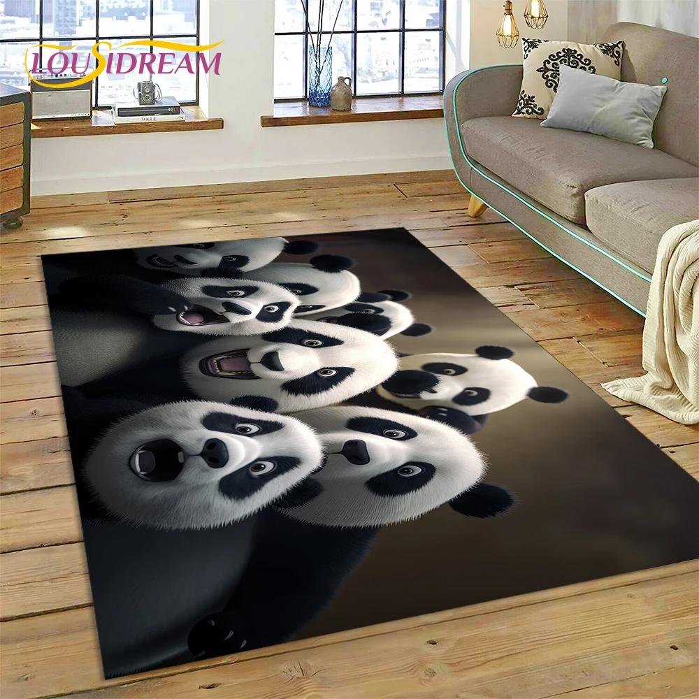 Cartoon Cute Panda Dream Animal 3D Rug Carpet for Living Room Bedroom Decor,Floor Mat Non-slip Decoration for Sofa Doormat Gift